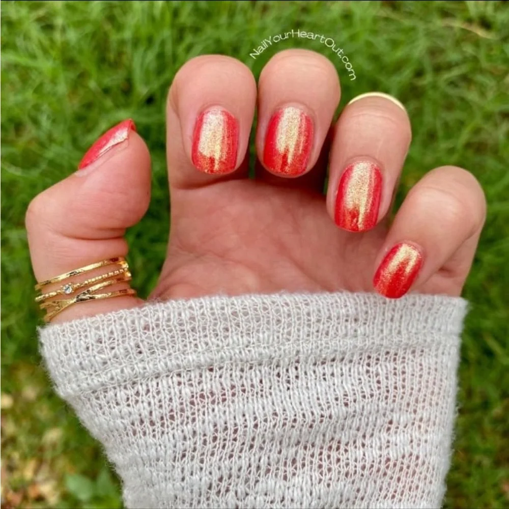 *Retired* Color Street: Heat Wave | Orange Red Gold Summer Beach Shimmer Bright